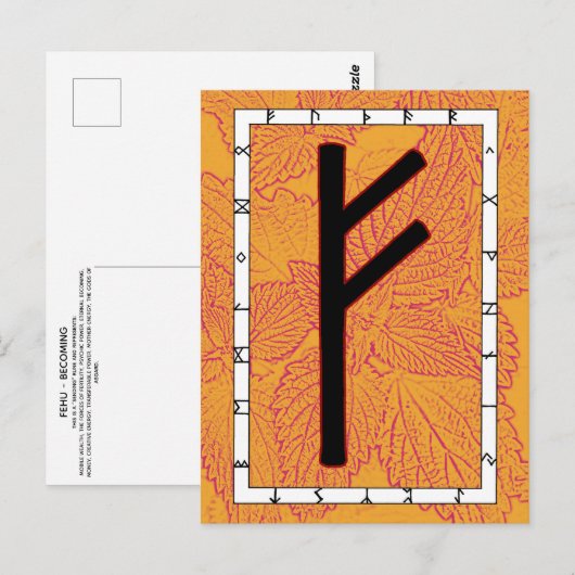 Rune Fehu - Postkarte werden (Vorne/Hinten)