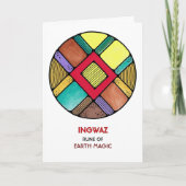 Rune Ingwaz - Earth Magic - Art Nouveau Karte (Vorderseite)