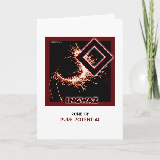 Rune Ingwaz - Reines Potenzial - Funken Karte (Vorderseite)