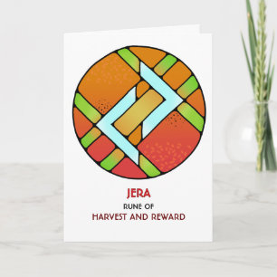 Rune Jera - Harvest & Reward - Art Nouveau Karte