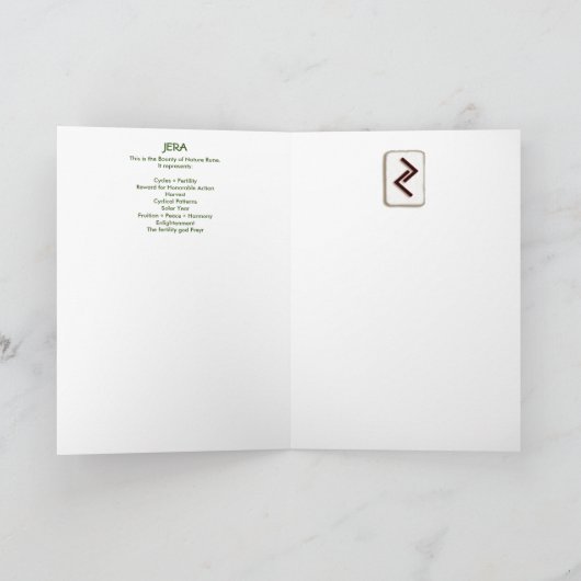 Rune Jera - Natur - Trauben Karte (Innenseite)