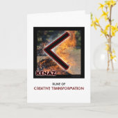 Rune Kenaz - Kreative Transformation Karte (Gelbe Blume)