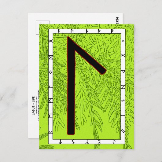 Rune Laguz - LIFE! Postkarte (Vorne/Hinten)