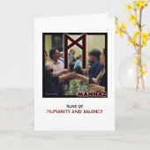 Rune Mannaz - Humanity & Balance Karte (Gelbe Blume)