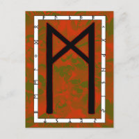 Rune Mannaz - Humanity Postcard