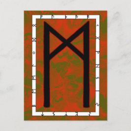 Rune Mannaz - Humanity Postcard Postkarte