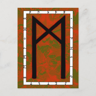 Rune Mannaz - Humanity Postcard Postkarte