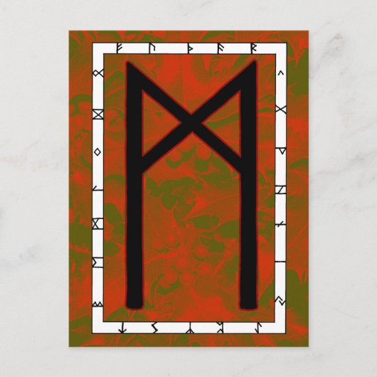 Rune Mannaz - Humanity Postcard Postkarte (Vorderseite)