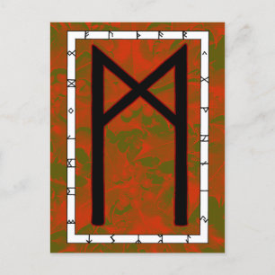 Rune Mannaz - Menschlichkeit Postkarte