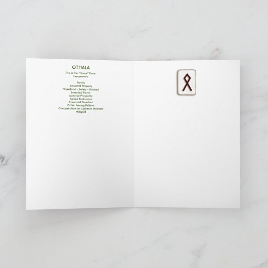 Rune Othala - Zuhause & Herkunft - Jugendstil Karte (Innenseite)