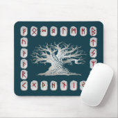 Rune-Plan mit Weltbaum Mousepad (Mit Mouse)