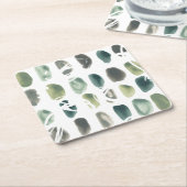 Rune Stone - Green Rechteckiger Pappuntersetzer (angewinkelt)