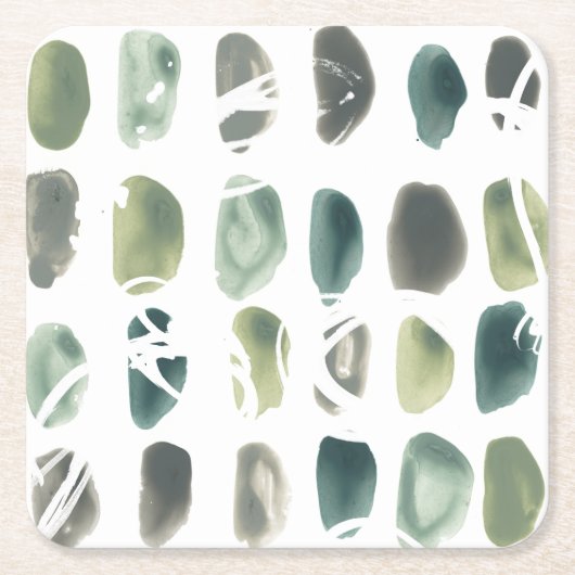 Rune Stone - Green Rechteckiger Pappuntersetzer (Vorderseite)