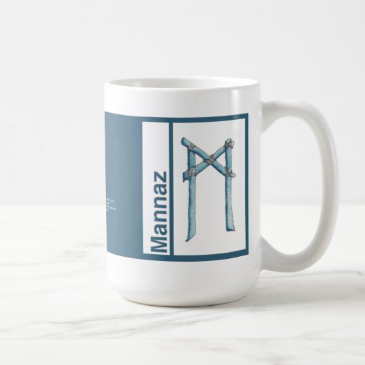 Rune-Tasse:: Mannaz Kaffeetasse (Rechts)