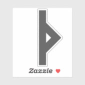 Rune Thurisaz (grau) Aufkleber (Blatt)