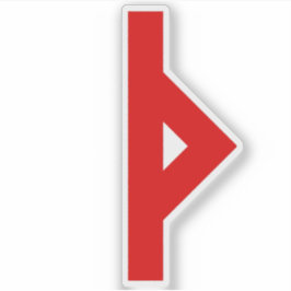 Rune Thurisaz (rot) Aufkleber