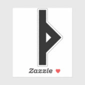 Rune Thurisaz (schwarz) Aufkleber (Blatt)