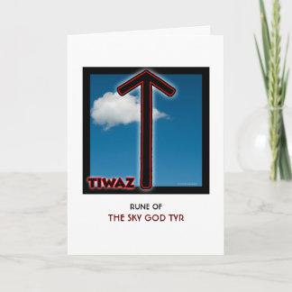 Rune Tiwaz - Sky God Tyr - Gerechtigkeit Karte