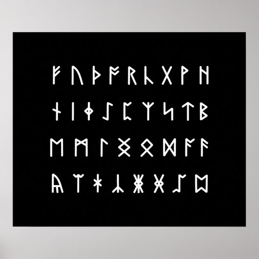 Runen Alphabet [Futhorc] Poster (Vorne)