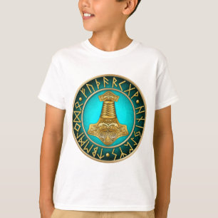 Runen - Thors-Hammer - aquamarin T-Shirt