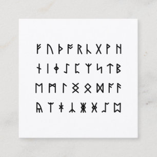 Runenalphabet [Futhorc] Quadratische Visitenkarte