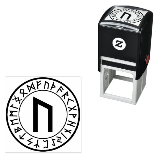 Runenkreis [02] Uruz] Selbstfarbige Briefmarke Permastempel (Beispiel)