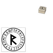 Runenkreis [05] Raidho] Briefmarke aus Kautschuk Gummistempel (Stempel)
