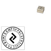 Runenkreis [12] Jera] Kautschuk-Briefmarke Gummistempel (Stempel)