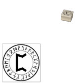 Runenkreis [14] Perthro] Kautschuk-Briefmarke Gummistempel (Stempel)