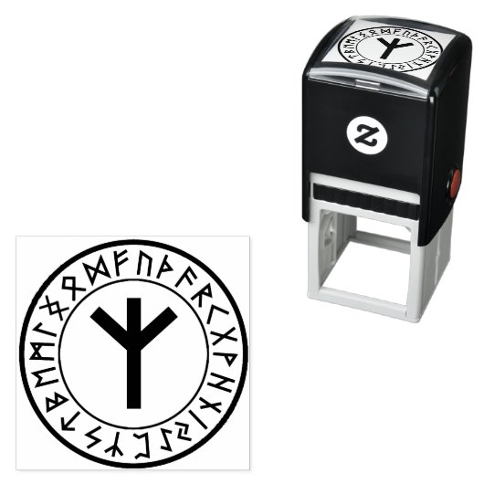 Runenkreis [15] Algiz] Selbstbewusste Briefmarke Permastempel (Beispiel)