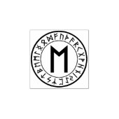 Runenkreis [19] Ehwaz] Kautschuk-Briefmarke Gummistempel (Prägung)