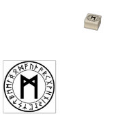 Runenkreis [20] Mannaz] Kautschuk-Briefmarke Gummistempel (Stempel)