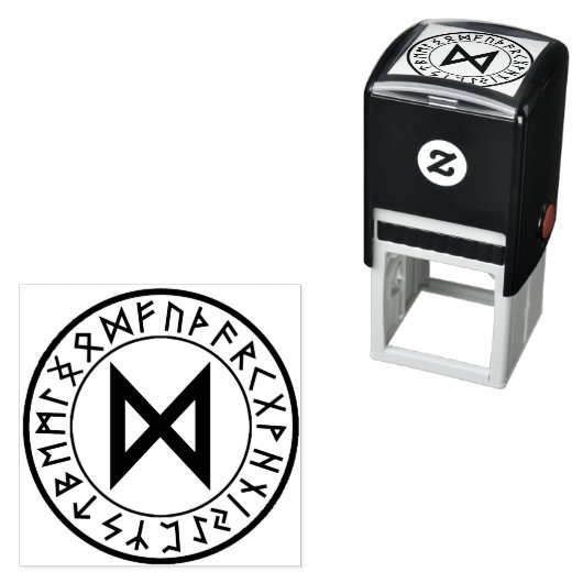 Runenkreis [24] Dagaz] Selbstbewusste Briefmarke Permastempel (Beispiel)