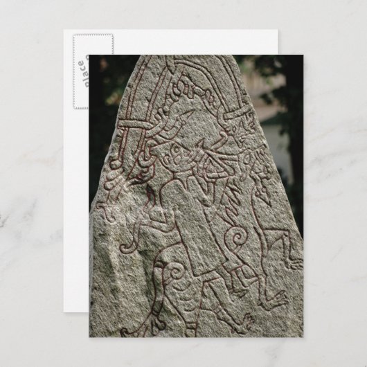 Runenstein Postkarte (Vorne/Hinten)
