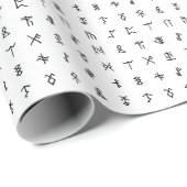 Runensymbol Weißes Geschenkpapier (Rolleneckpunkt)