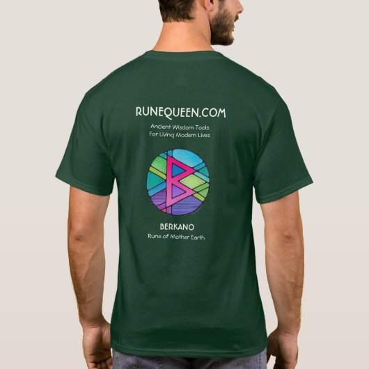 RuneQueen Berkano - Mutter Erde - kurzarmig T-Shirt (Rückseite)