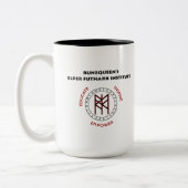 RuneQueen's RQEFI-Logo in Englisch/Español Zweifarbige Tasse (Links)