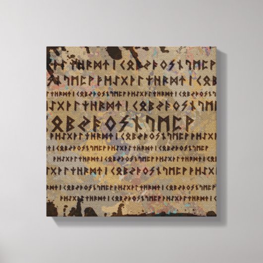 Runes Alphabet - Elder Futhark Leinwanddruck (Vorderseite)