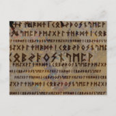 Runes Alphabet - Elder Futhark Postkarte (Vorderseite)