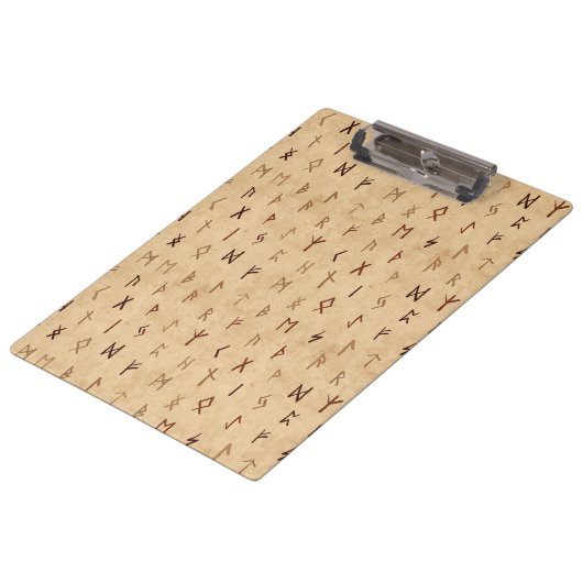 Runes Clipboard Klemmbrett (Schrägansicht)