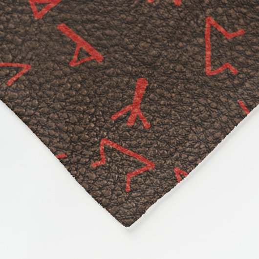 Runes on Leather Fleecedecke (Ecke)