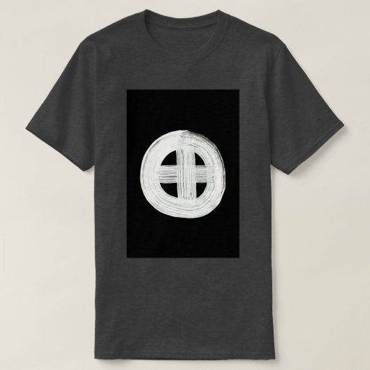 Runes Symbols Sonnensystem 0004 Erde Invertiert T-Shirt (Design vorne)