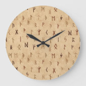 Runes Wall Clock Große Wanduhr (Vorderseite)