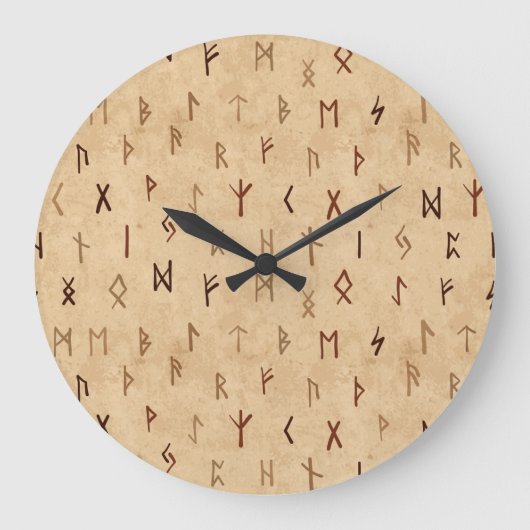 Runes Wall Clock Große Wanduhr (Vorderseite)