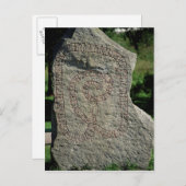 Runestein außerhalb Gripsholm Schlosses Postkarte (Vorne/Hinten)