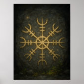 Runestone AEgishjálmur - Ancient Norse Protection Poster (Vorne)