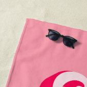 Runher Running Pink Bold Retro Schriftart Motivier Strandtuch (Beispiel)