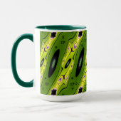 Runic Abstract Design mit Schutz in Liebe Tasse (Links)