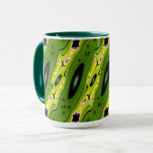 Runic Abstract Design mit Schutz in Liebe Tasse (Vorderseite Links)