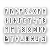 Runic Alphabet [Futhorc] Aufkleber (Vorderseite)